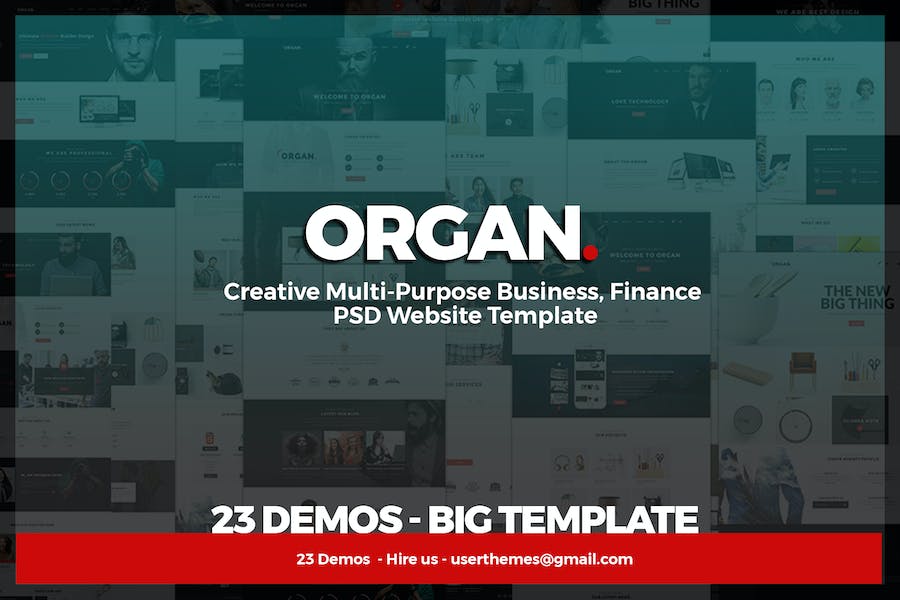 Premium Organ – Multipurpose Business Agency Template  Free Download