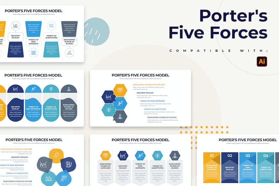 Premium Porters Five Forces Illustrator Infographics  Free Download