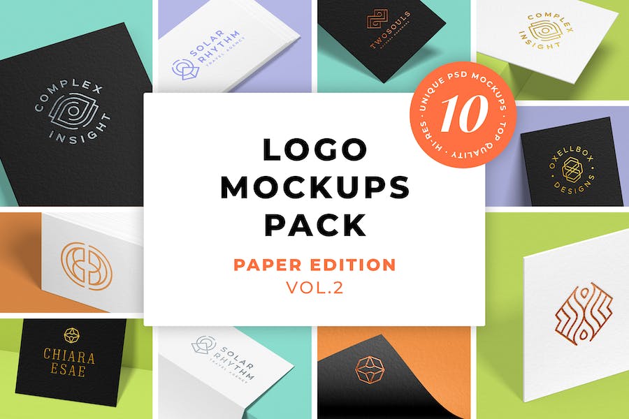 Premium Logo Mockups Pack Paper Edition Vol. 2  Free Download