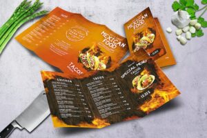 Banner image of Premium Mexican A4 US Letter Trifold Food Menu  Free Download