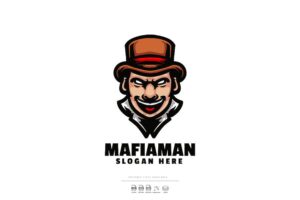 Banner image of Premium Mafia Mascot Logo  Free Download