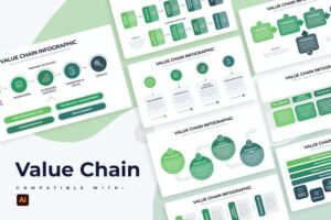 Banner image of Premium Business Value Chain Illustrator Infographics  Free Download