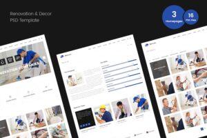Banner image of Premium Renovation PSD Template  Free Download