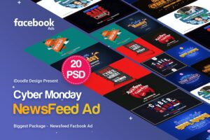 Banner image of Premium Cyber Monday Newsfeed Ad 20 PSD  Free Download
