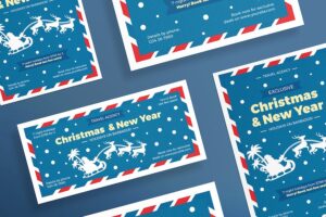 Banner image of Premium Christmas Travel Agency Flyer and Poster Template  Free Download