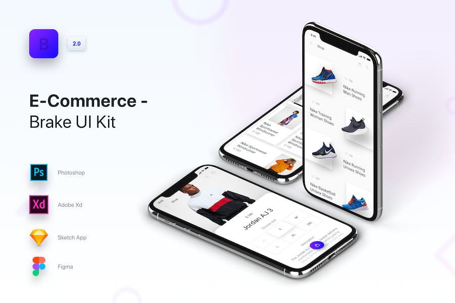 Premium Brake UI Kit 2.0 E-Commerce Shop Store  Free Download