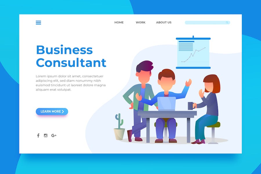 Premium  Business Consultant Landing Page   Free Download