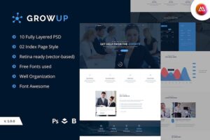 Banner image of Premium FinancePro: Business PSD Template  Free Download