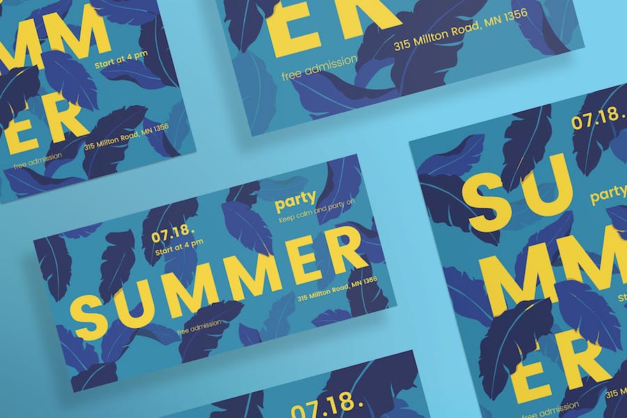 Premium Summer Party Flyer Template  Free Download