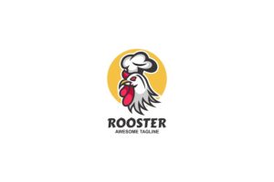 Banner image of Premium Rooster Mascot Cartoon Logo  Free Download