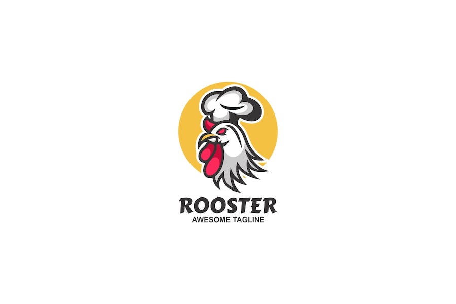Premium Rooster Mascot Cartoon Logo  Free Download