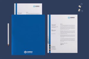 Banner image of Premium Letterhead Letter and Folder Mock Up  Free Download