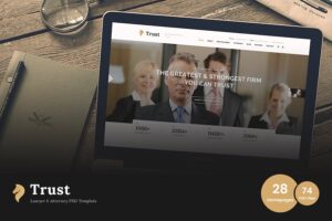 Banner image of Premium Trust Lawyer Attorney Business PSD Template  Free Download