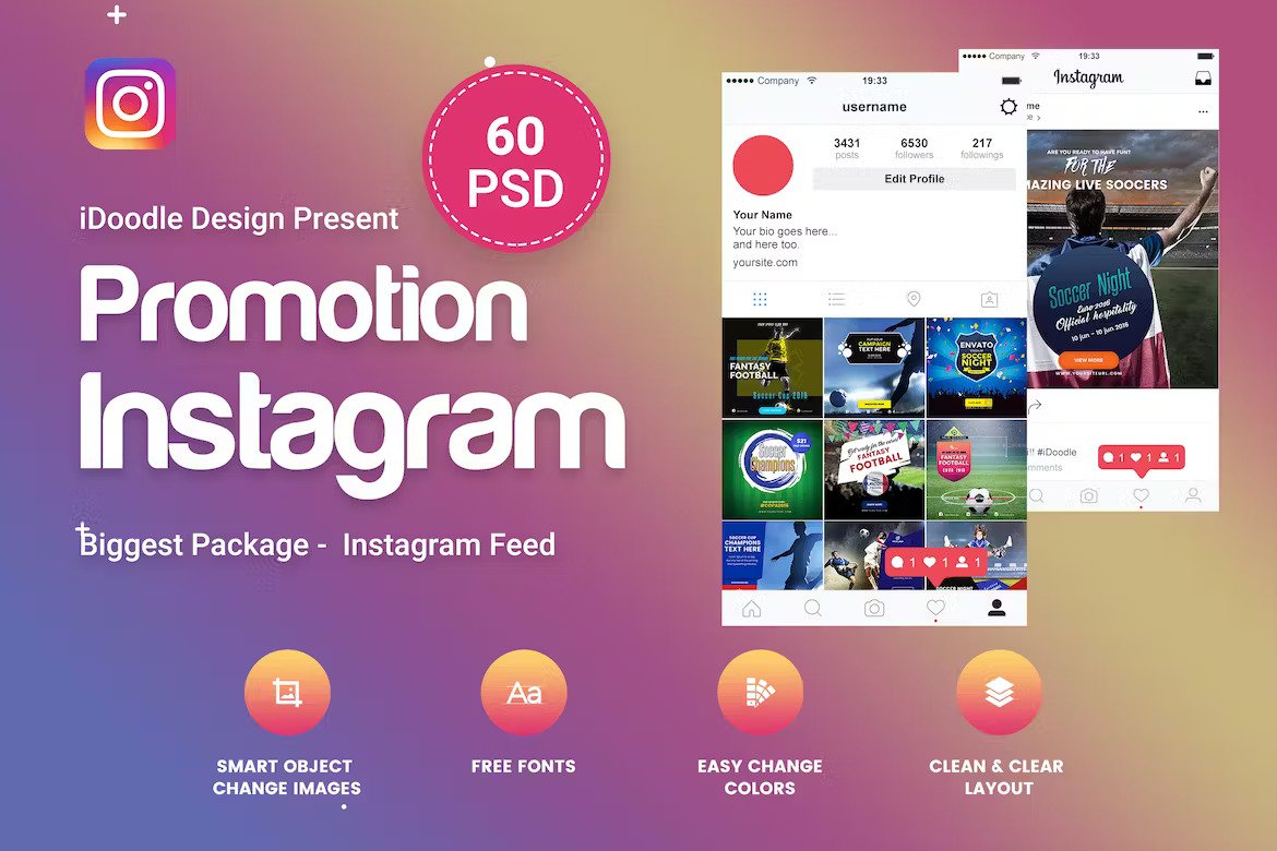 Premium Promotion Instagram 60 PSD  Free Download