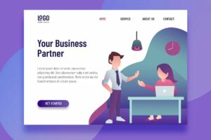 Premium Business Partner Landing Page Free Download