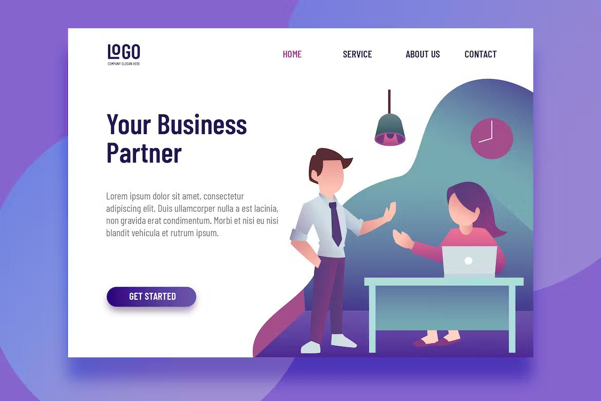 Premium Business Partner Landing Page  Free Download