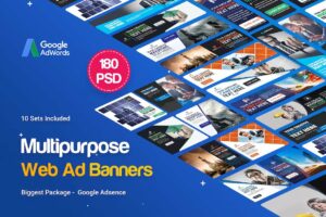 Premium Multipurpose Banners Ad â 180PSD â 10 Sets Free Download