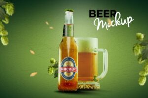 Premium Beer Bottle Mockup Free Download