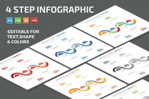 Premium 4 Step Infographic Free Download