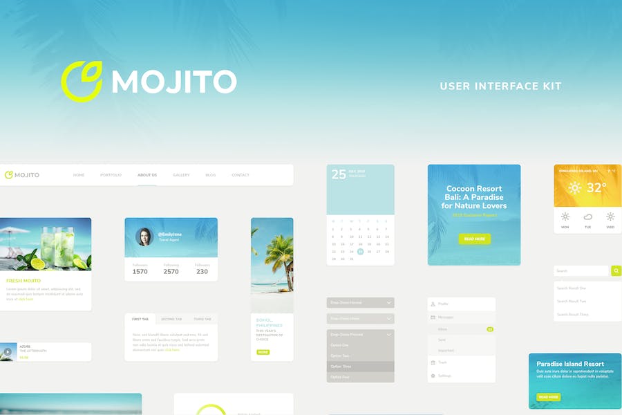 Premium Mojito UI Kit  Free Download