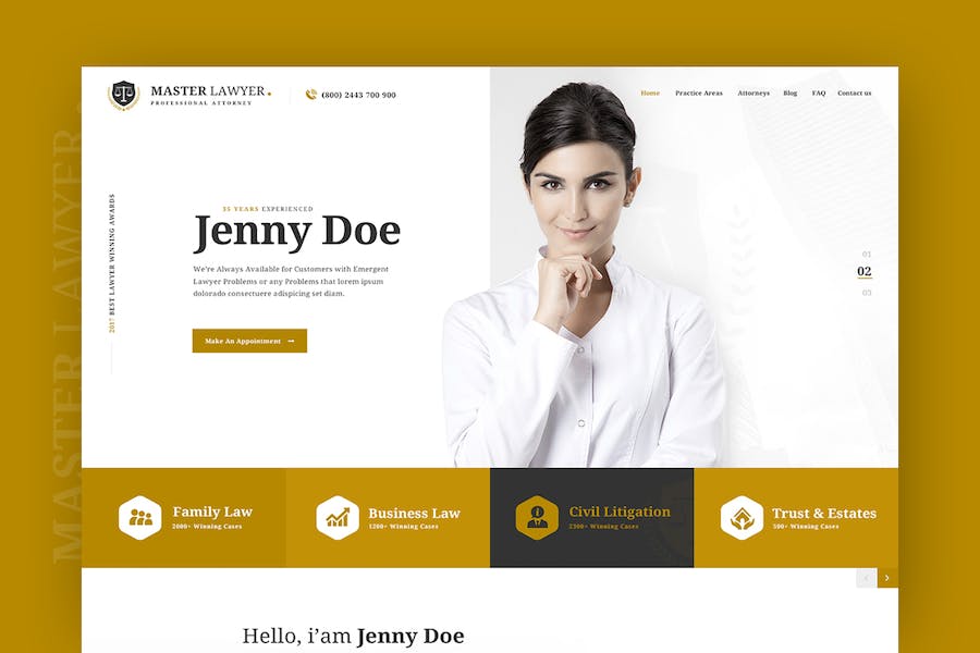 Premium Master Lawyer PSD Template  Free Download