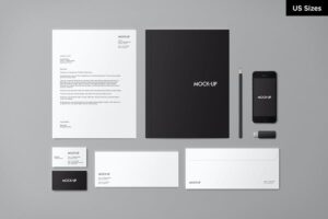 Banner image of Premium Stationery Mock-Up US Sizes  Free Download