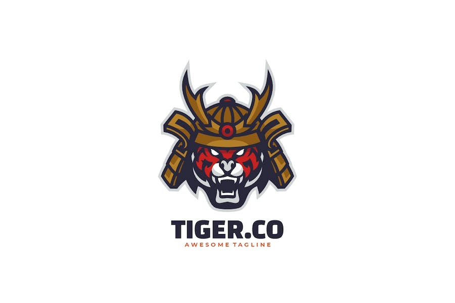 Premium Tiger Mascot Cartoon Logo  Free Download