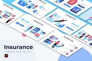 Banner image of Premium Business Insurance Slides- Illustrator Infographics  Free Download