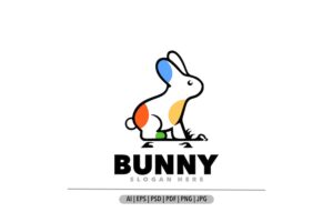 Banner image of Premium Bunny Simple Logo  Free Download