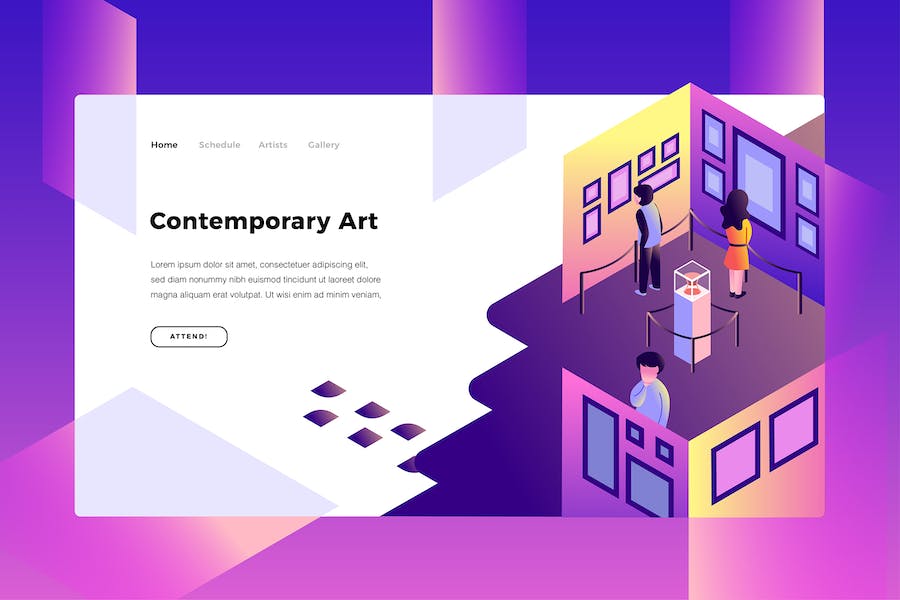 Premium Contemporary Art Banner Page  Free Download