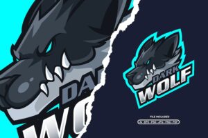 Banner image of Premium Dark Wolf Esport Logo Template  Free Download