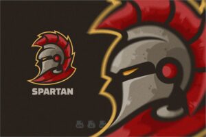 Banner image of Premium Spartan Mascot Logo Template  Free Download