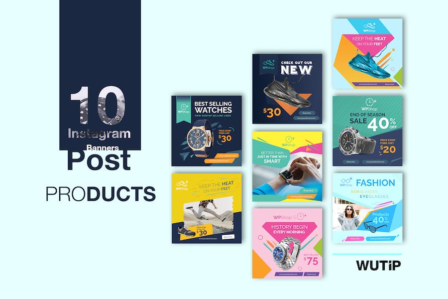 Premium 10 Instagram Post Banner Products  Free Download