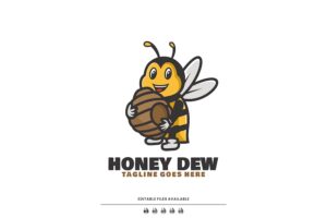 Banner image of Premium Honey Dew Mascot Cartoon Logo  Free Download