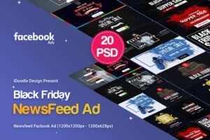 Banner image of Premium Black Friday Newsfeed Banners Ad  Free Download