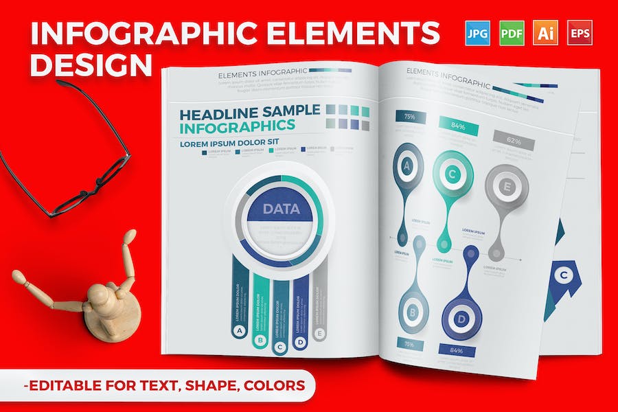 Premium Infographic Elements Template  Free Download