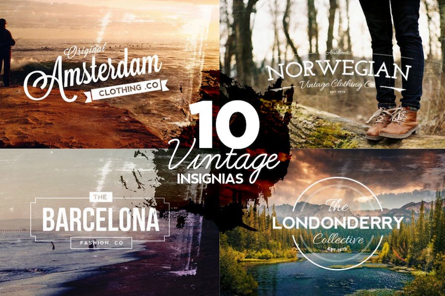 Premium 10 Vintage Insignias   Free Download