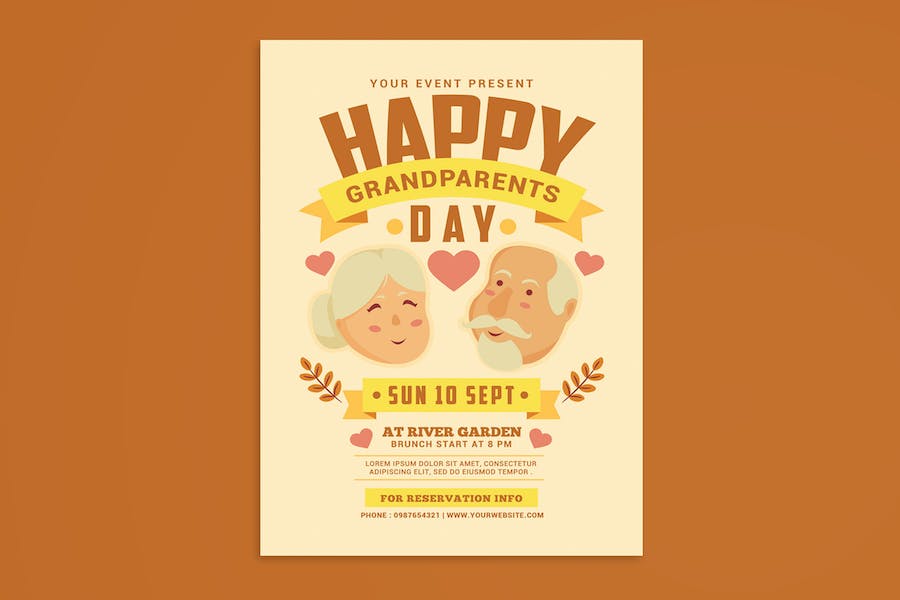 Premium Grandparents Day Flyer  Free Download