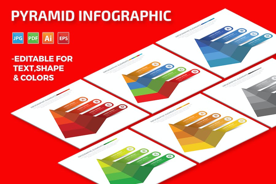 Premium Pyramid Infographic  Free Download