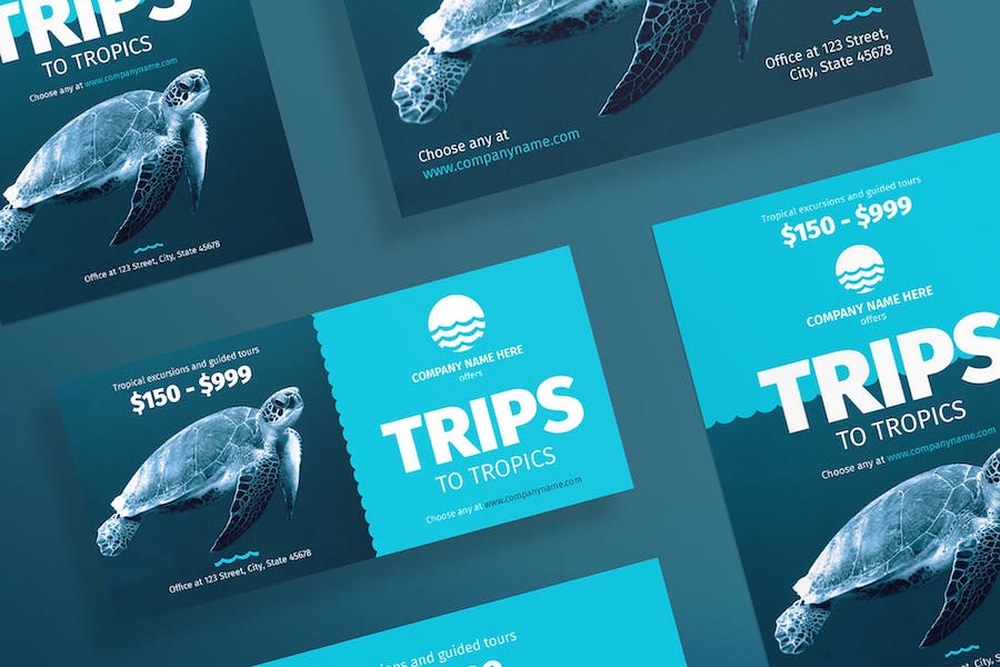 Premium Travel Agency Flyer and Poster Template  Free Download