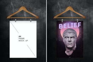 Banner image of Premium A4 Poster Mock Up Vol. 02  Free Download
