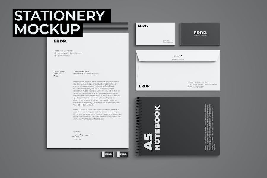 Premium Stationery Mock-up PSD Files  Free Download