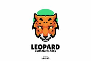 Banner image of Premium Leopard Head Illustration Logo  Free Download