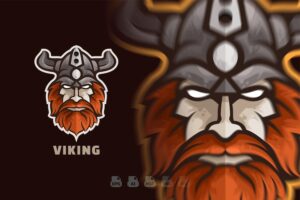 Banner image of Premium Viking Head Mascot Logo Design  Free Download