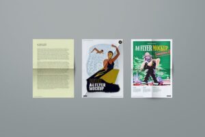 Banner image of Premium Flyer Mockup A4 Folded Paper Set  Free Download