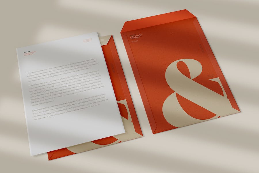 Premium Envelope and Letter Mockup  Free Download