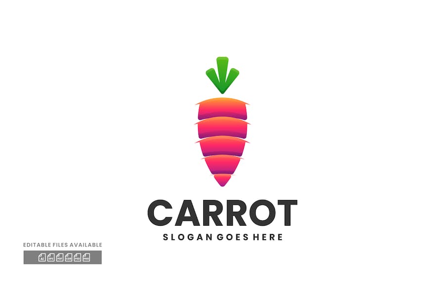 Premium Carrot Gradient Colorful Logo  Free Download