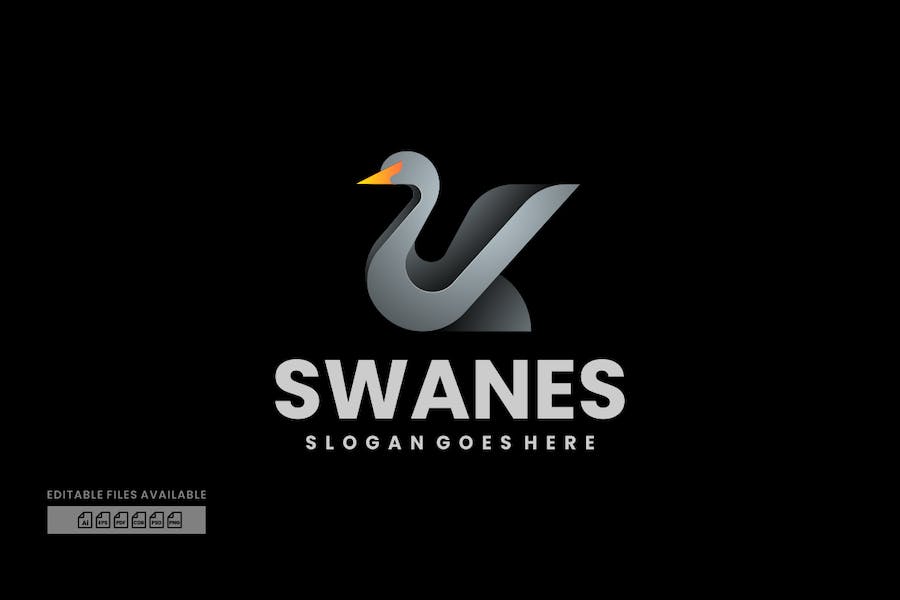 Premium Swan Gradient Colorful Logo  Free Download