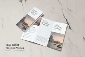 Banner image of Premium Front Trifold Brochure Mockup  Free Download