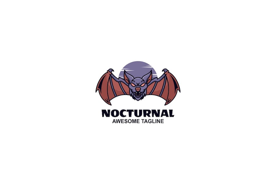 Premium Nocturnal Mascot Cartoon Logo  Free Download